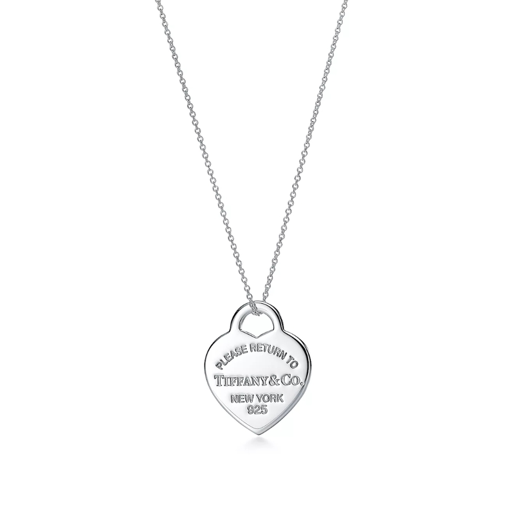 Authentic Return to Tiffany Heart tag pendant with chain